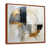 Toile avec cadre flottant brun