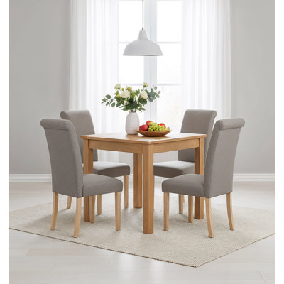 4 - Person Solid Oak Dining Set