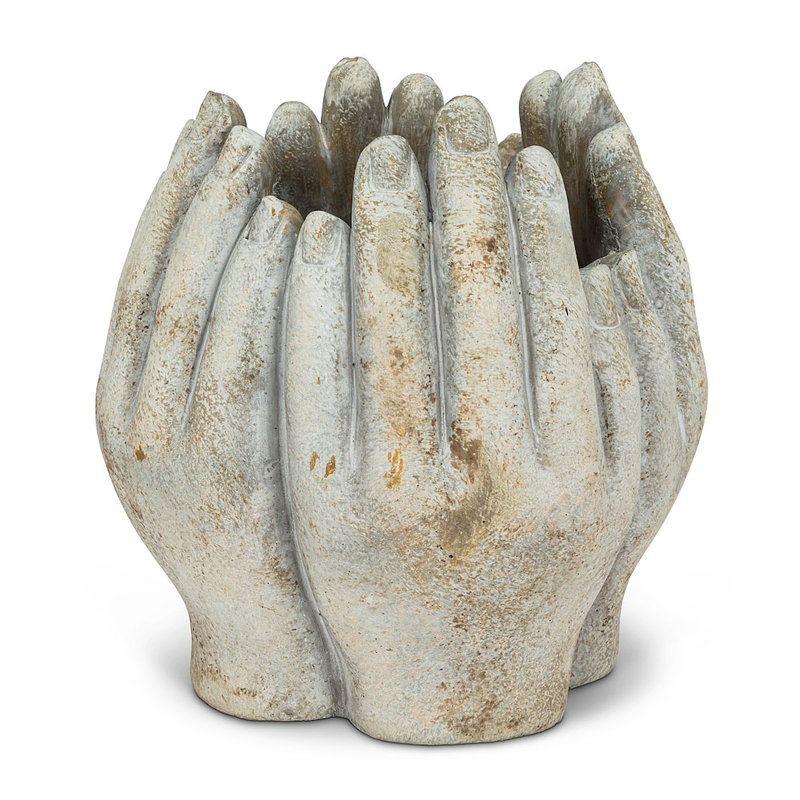 Pot de fleurs statue en ciment