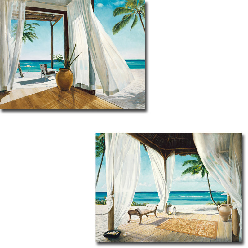 « sea breeze », ensemble de 2 reproductions sur toiles tendues