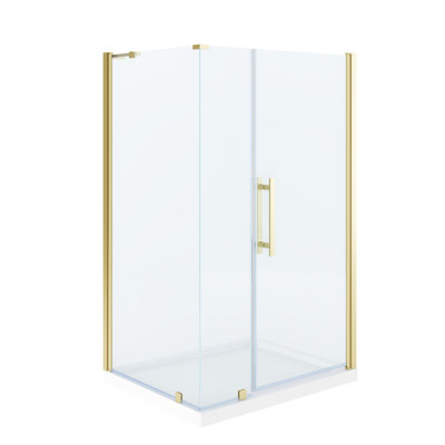 Ensemble de porte de douche pivotante sans cadre OVE Breeze P 48 po x P 36 po x H 74 3/4 po OVE