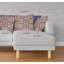 Housse et insert de coussin décoratif 20 po x 20 po à fermeture à glissière intérieure bleue et rose-105676592