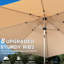 Parasol de patio 9 pi - protégé, imperméable, 8 nervures et stable, pour jardin, terrasse, cour, piscine beige imperméable, évent