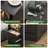 Modern Nightstand with Charging Station & Smart LED Light, Bedside Table with 2 Drawers and Open Shelf, Small End Table for Bedroom, Black-656581427