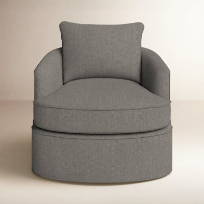 Mills Upholstered Swivel Barrel Chair