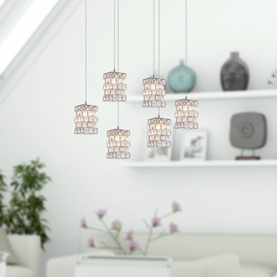 Luminaire suspendu carré 6 lumières Tidwell