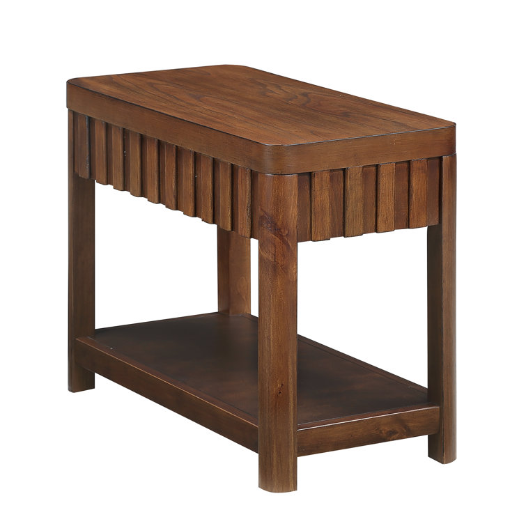 Valen 25" Walnut Solid Wood End Table