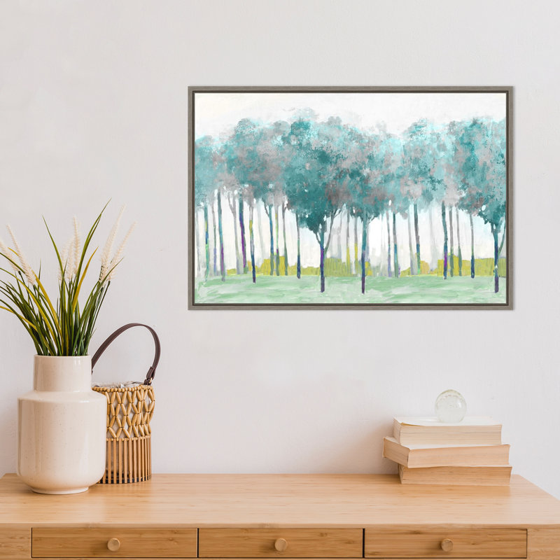 Reproduction d’art sur toile, "Teal Silver" par Allison Pearce