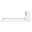 Lit simple blanc et naturel avec tête de lit bibliothèque - Design compact pour chambre d'enfant
