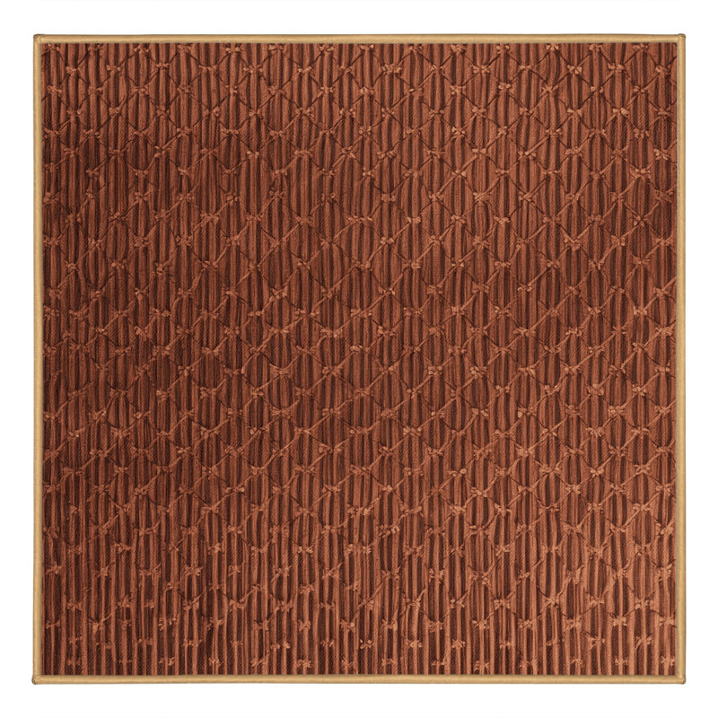 Machine Washable Trellis Brown Area Rug, Square 7'