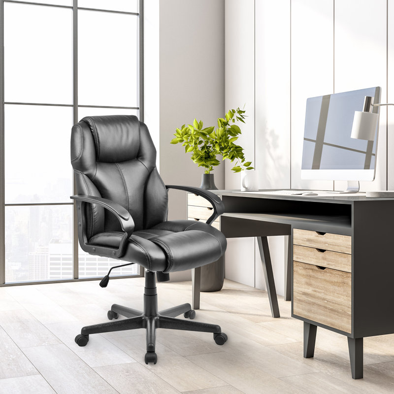 Ebern Designs Myres Polyurethane Executive Chair