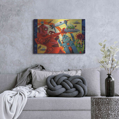 Robotic Uprising' by David GalcArtutt, Metal Wall Art