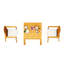 4 Seats 5 Pcs Grade-A Teak Wood Dining Set: 36" Square Table And 4 Clipper Stacking Arm Chairs #11CP0804-1484409245