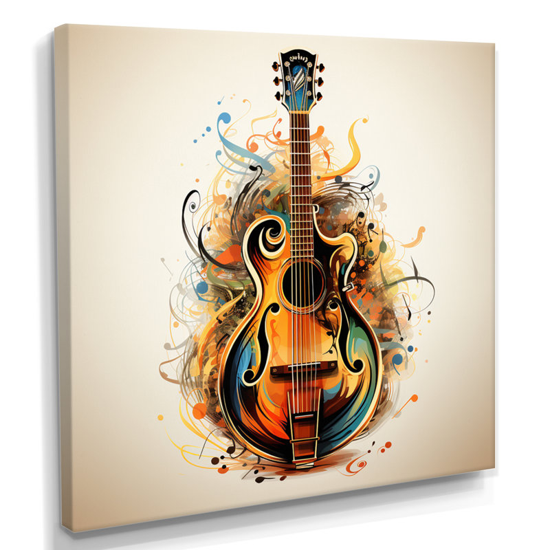 Otelia - musique, art mural, salon, Toile tendue, H 16 po x l 16 po x P 1 po
