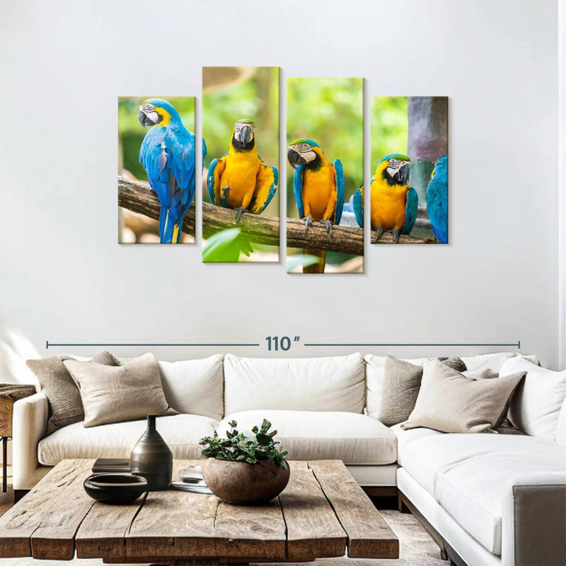 Brampt Macaw Party, 48" H x 75" W