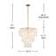 Zussen 20.5" Luster Bronze 4 Tier Tiered Chandelier with Natural White Shell
