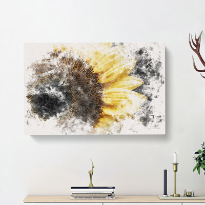 Yellow Sunflower Rising - Wrapped Canvas