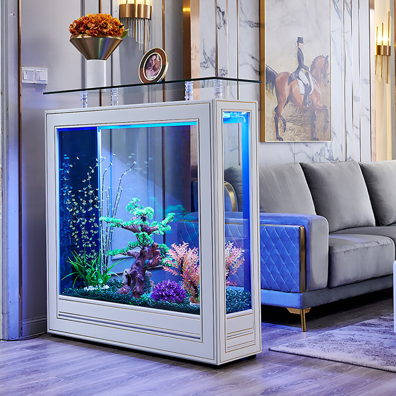 Aquarium sur pied 39,37 po, 43,59 gallons (H 50,39 po x l 39,37 po x P 13,78 p