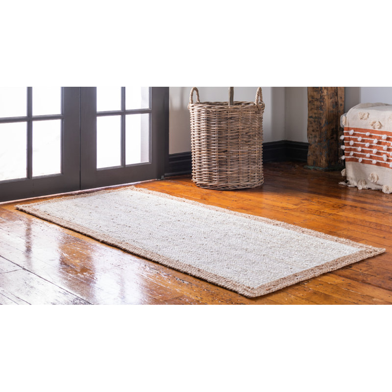 Tapis en jute / sisal tressé à la main Swarthout, Tapis de couloir 2 pi 7 po x 6 pi 1 po