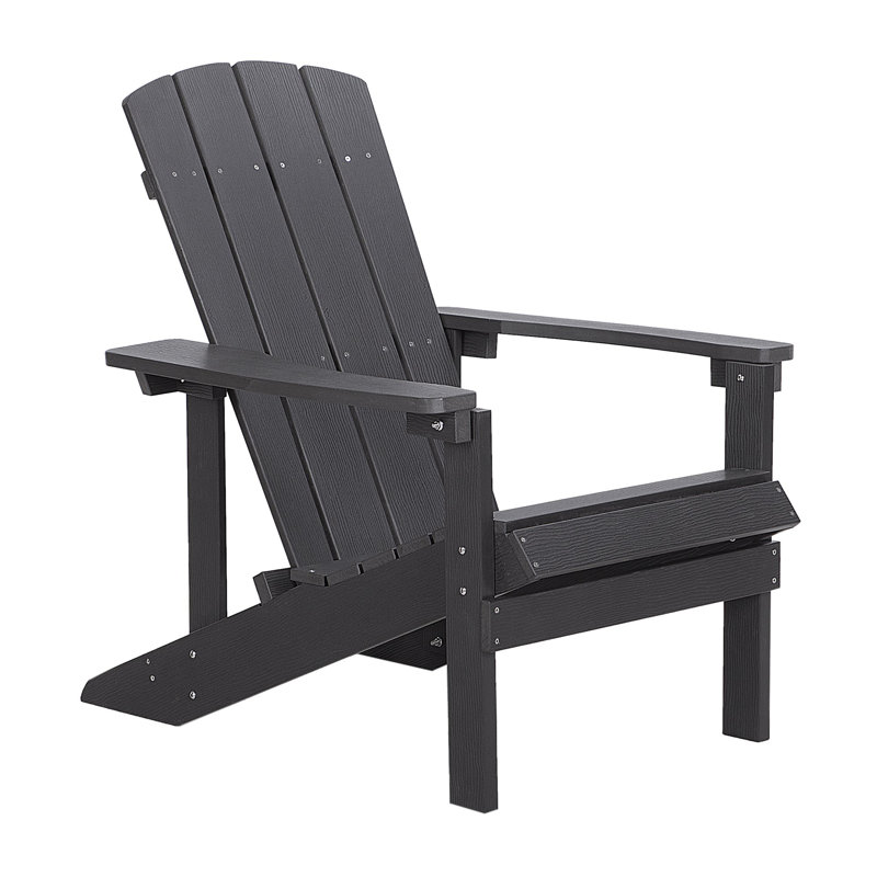 Calais Outdoor Adirondack Chair, Dark Grey