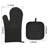 4-pack Potholder & Oven Mitt Set, Silicone Grid Kitchen Gloves For Baking
