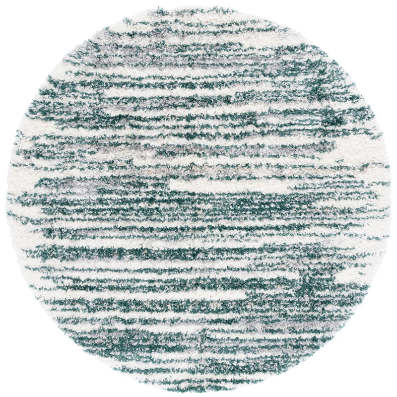 Tapis à poils longs Wawona, Rond 6 pi 7 po
