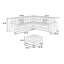 Canapé modulaire avec repose-pieds