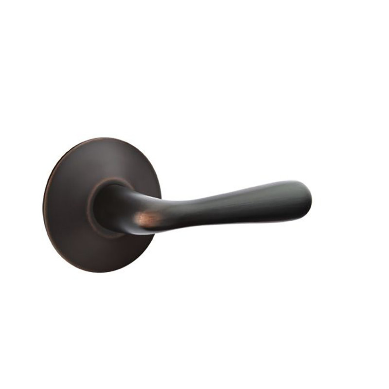 Basel Privacy (Bed & Bath) Door Lever, Right, Oil Rubbed Bronze