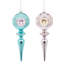 Retro Finial Ornament,  - 8 Inches Set Of 12