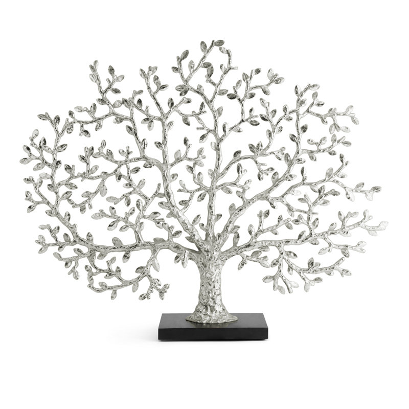 Tree of Life Decorative Fireplace Screen, Silver