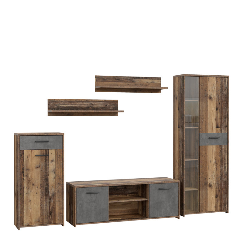 Achouhada Unfinished Living Room Walls for TVs up to 60"