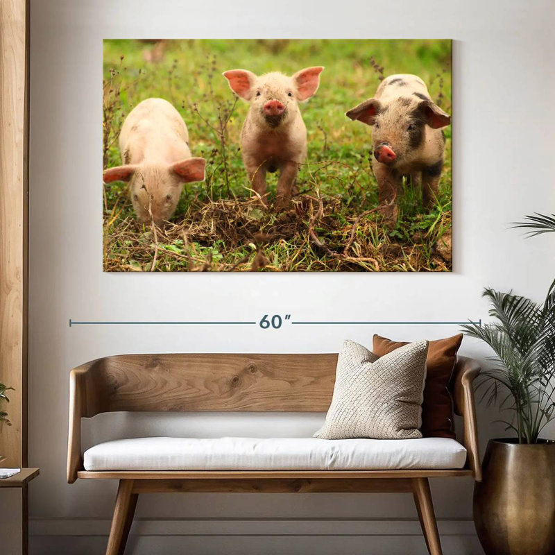 Brampt Three Piglets, 34" H x 51" W