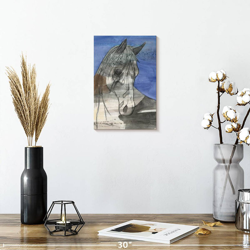 Cheval au clair de lune Brampt, H 12 po x l 8 po