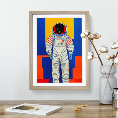 Astronaut Pop Art No.1 1 Piece Single Picture Frame Wall Art