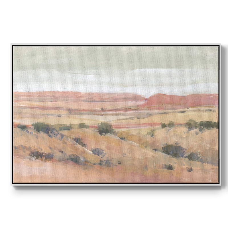 Southwest Landscape I, reproduction d'art sur toile, H 17 po x l 25 po x P 2 po, Blanc