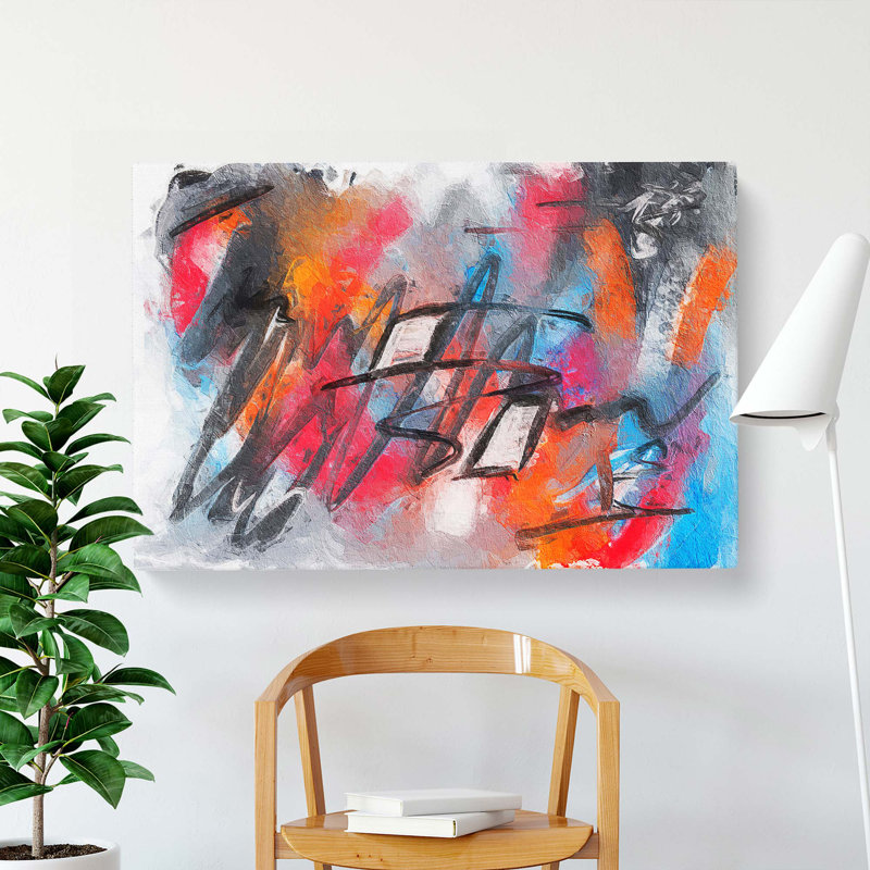 Abstract Art Painting Vol.295 - Wrapped Canvas, 35cm H x 50cm W x 3cm D