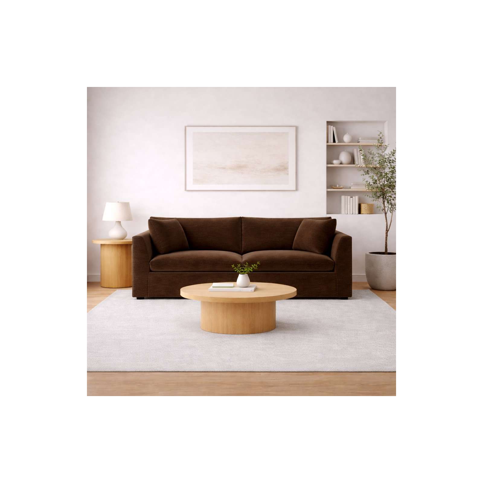 Kallie 86" Upholstered Sofa, Nave Bark Performance Distressed Velvet