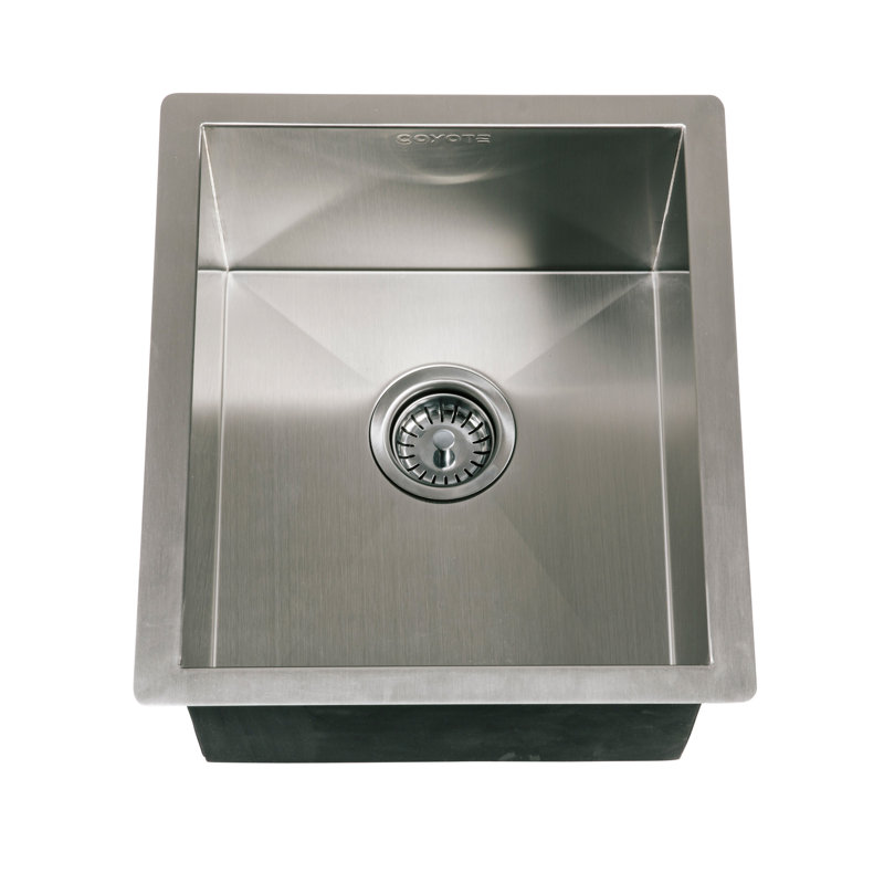 15.75'' Stainless Steel Grade 304 Stainless Steel Drop-In Outdoor Sink