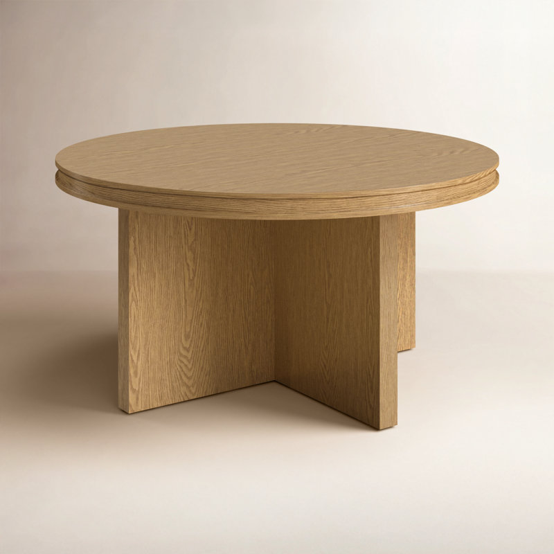 Southampton Round Top Coffee Table, Oak Wood