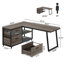 L-Shaped Metal Base Computer Desk-1529839710