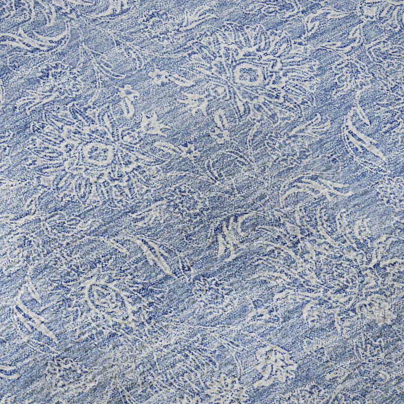 Premium Machine Washable Prisco Sky Rug, Round 8'