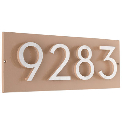 Floating Modern 4" Number Horizontal Address Plaque (4 Digits)