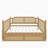 Traditional Style Rattan Full Size Daybed with 2 Drawers for Limited Space, Guest Room, No Box Spring Needed,Antique Walnut (Old SKU: BS701P193264D)