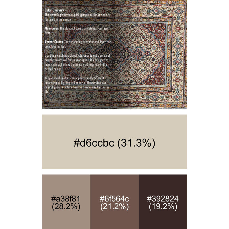 Tapis traditionnel brun / rouge Desinor, Rectangle 8 pi x 10 pi