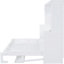 Grand lit mural blanc avec charnières hydrauliques, espace et pratique, capacité de poids de 600 lb, rangement pour matelas inclus, convient aux intérieurs industriels, bureau de levage suggéré de 10 pouces, option pour les chambres,-681082432-681082434