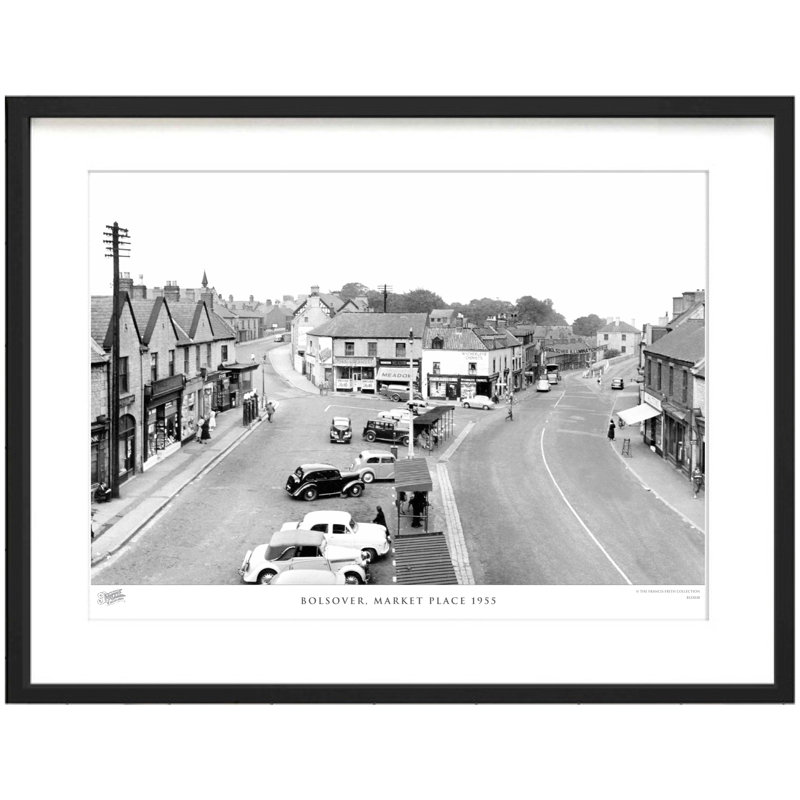 Bolsover, Market Place 1955 - Single Picture Frame Print, 45cm H x 60cm W x 2.3cm D