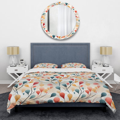 Maghann Subtle Whispers - Ensemble de housse de couette abstrait - Microfibre de polyester