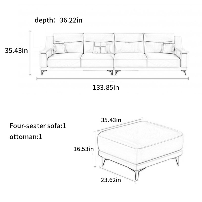 Nordic minimalist sofa