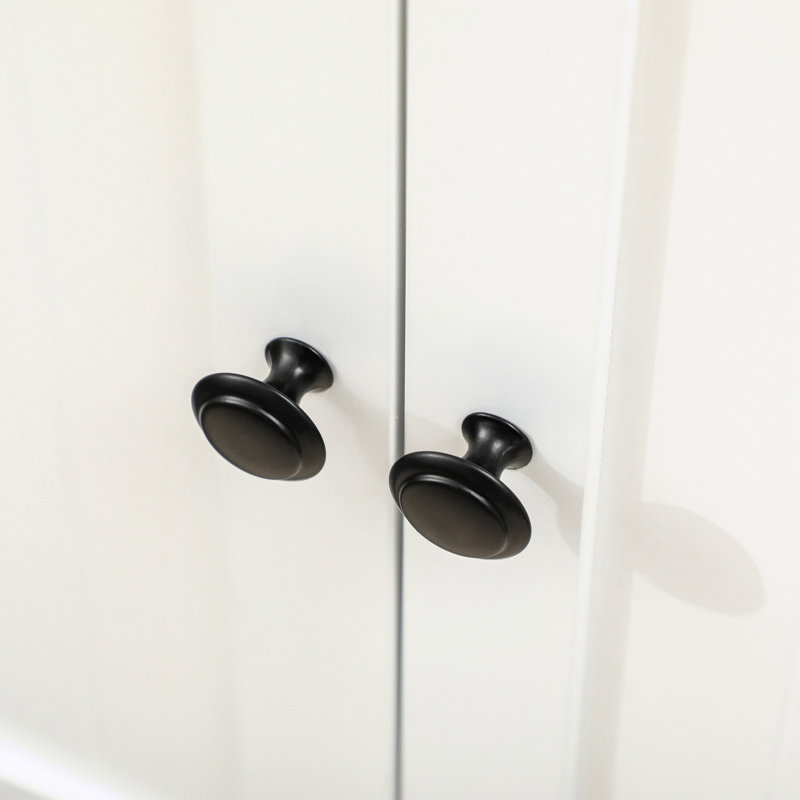 Bureau de salle de bain sous l'évier, portes doubles et tablette réglable pour armoire de rangement murale blanche