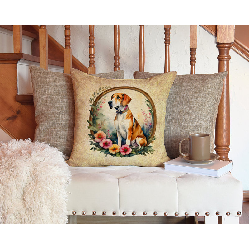  Coussin décoratif intérieur / extérieur en polyester, H 14 po x l 14 po x P 3 po
